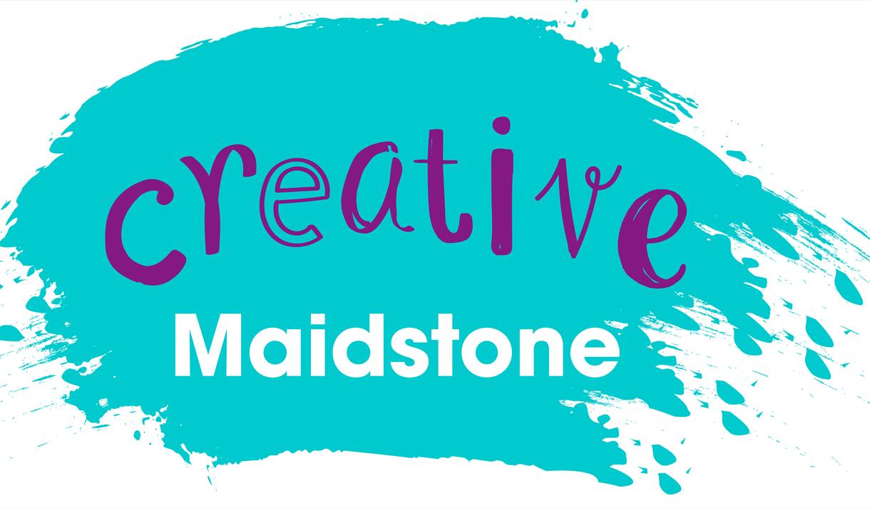 Creative Maidstone on a teal paint splat