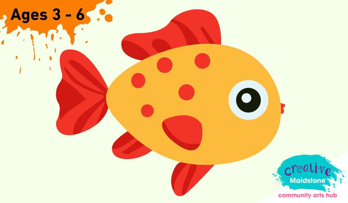 A colourful orange fish with red spots and fins