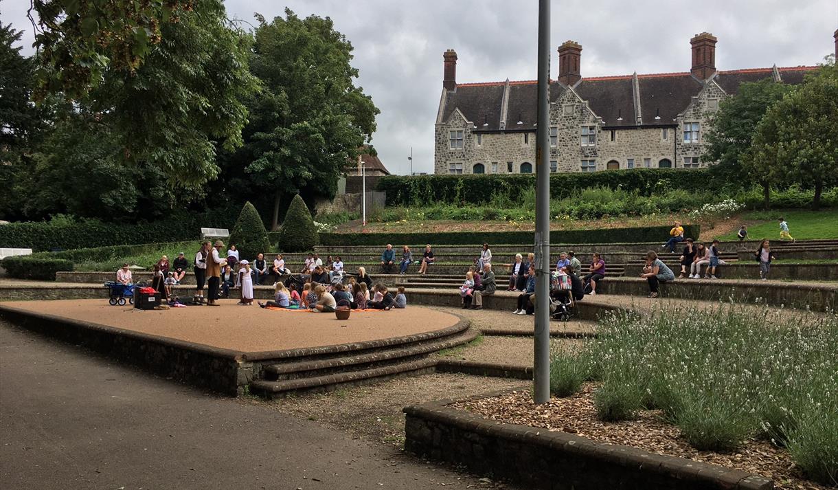 The Amphitheatre hosting Hansel and Gretel with a crowd
