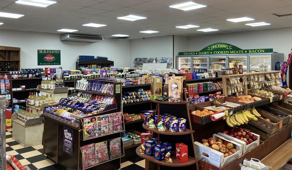 Inside Stockbury Farm Shop and Post Office