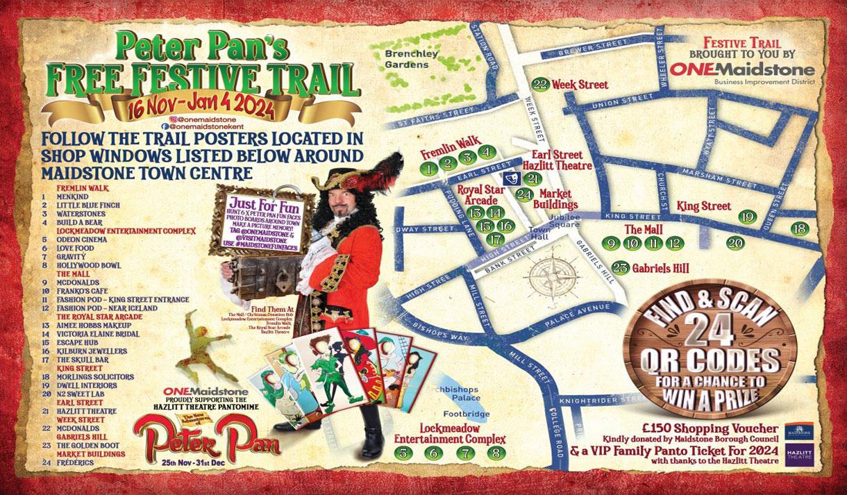 Peter Pan's Free Festive Trail Map
