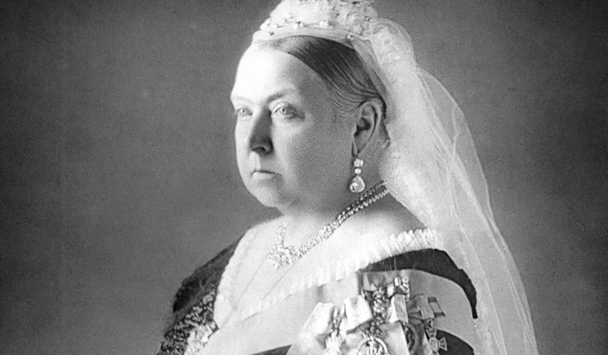 Black and white photograph of Queen Victoria