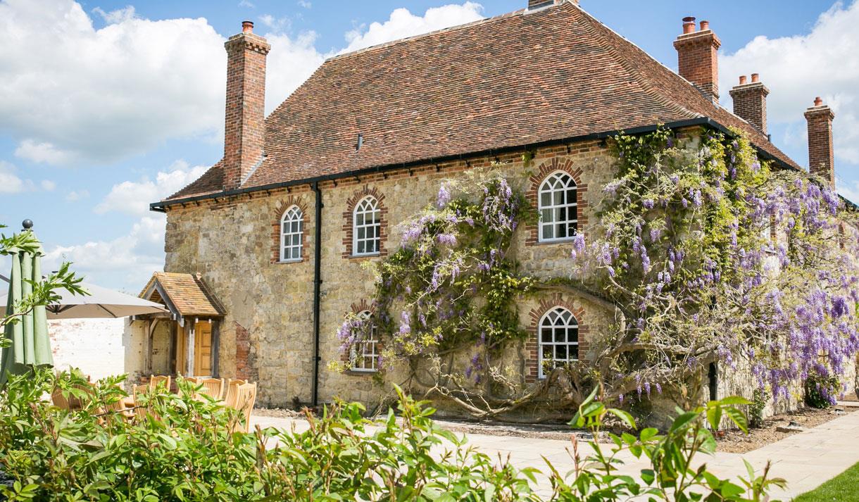 Outside of Battle Hall at Leeds Castle Holiday Cottages