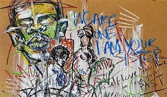 Contemporary Street art portrait