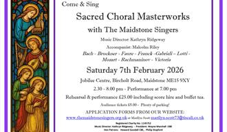 Sacred Choral Masterworks - come and sing