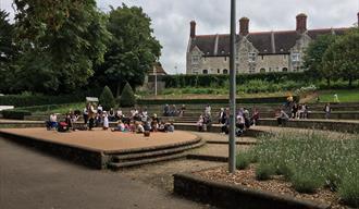 The Amphitheatre hosting Hansel and Gretel with a crowd