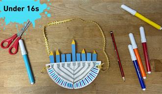 paper menorah decoration