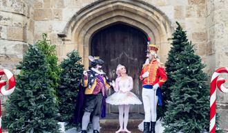 Nutcracker characters outside Castle