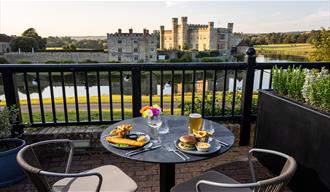 View of Leeds Castle from the restaurant