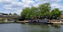 Old Boat Cafe from across the river