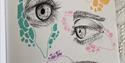 Close up sketches of eyes