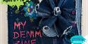 Upcycled denim book with denim flower on the front