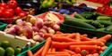 Fresh vegetables on display