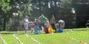 Families enjoying the park on the community day.