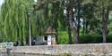 Hire boat view of Allington Lock