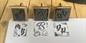 Laser cut stamps with initials
