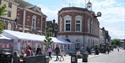 Jubilee Square with Marquee and Union Jack Flags