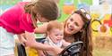 Baby on mini tractor at Kent County Show 2022