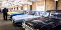 line up of vintage cars