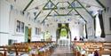 Decorated interior of church at Kent Life