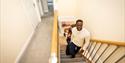 The stairs at Riseden Bed and Breakfast