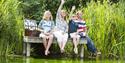 Family by the lake in Mote Park