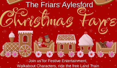 Graphic of a gingerbread train