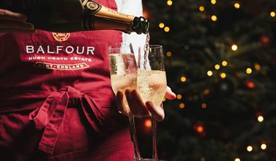 Balfour wines and glasses