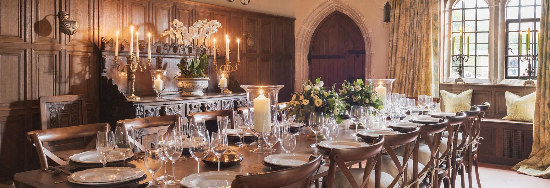 Dining Table set up at Battel Hall