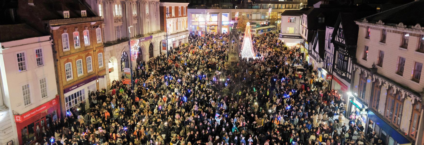 Christmas Lights Switch on in Maidstone, Kent