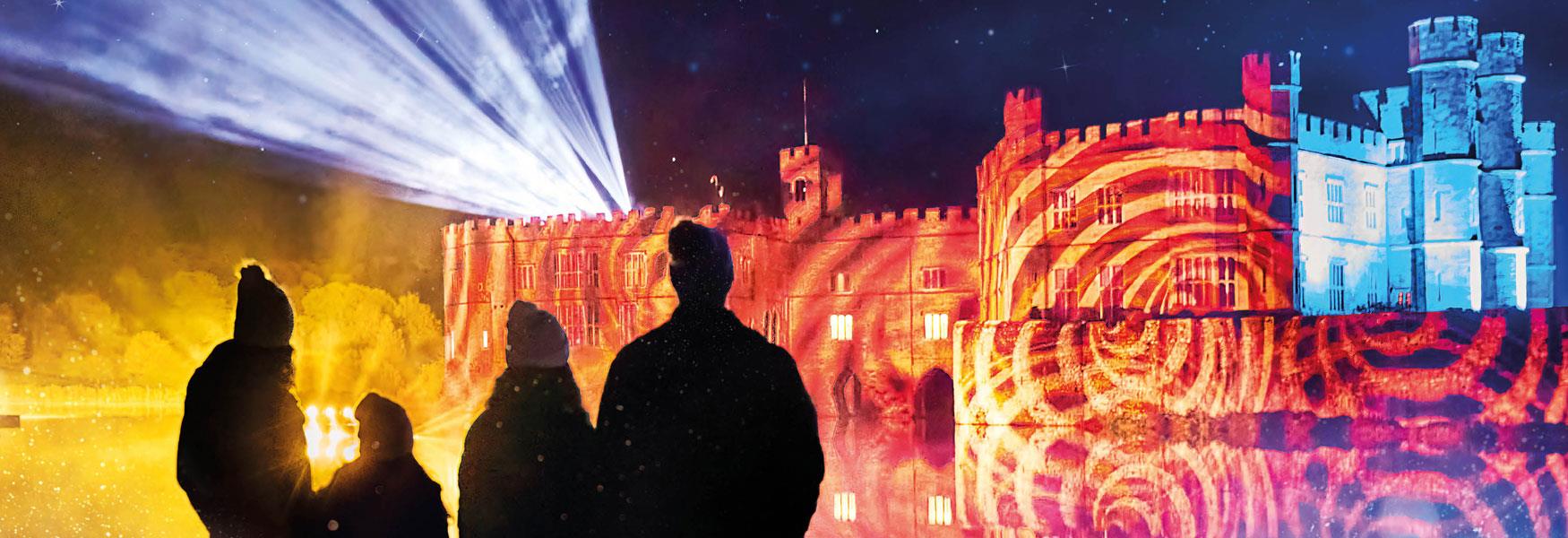 The spectacular lights display at Leeds Castle this Christmas.