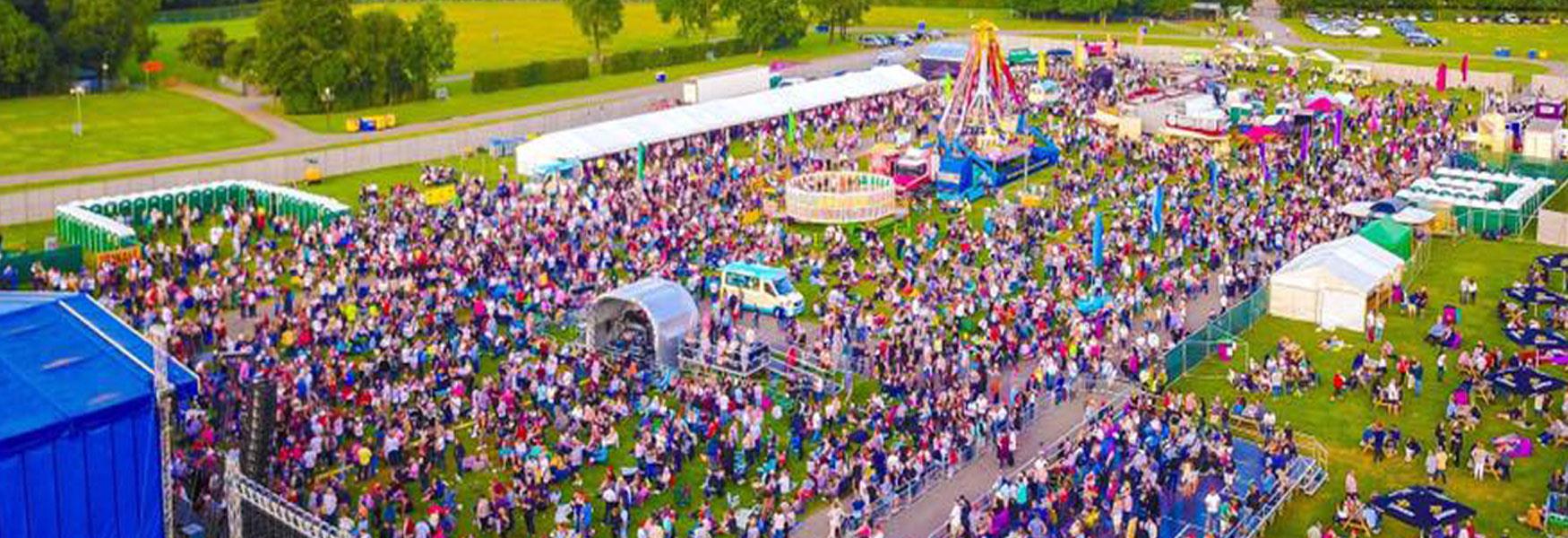 Large crowds at a festival at Kent Event Centre