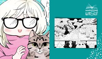 Chie Kutsuwada Manga Art Graphic for Maidstone LitFest