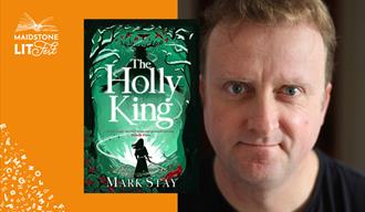 Image of Mark Stay with book 'The Holly King' for Maidstone Lit fest