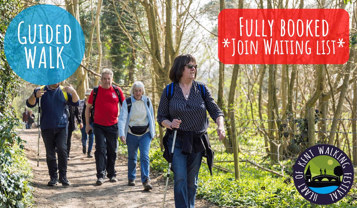Guided Walk
Fully Booked *Join Waiting List*
Walkers taking part in the Heart of Kent Walking Festival