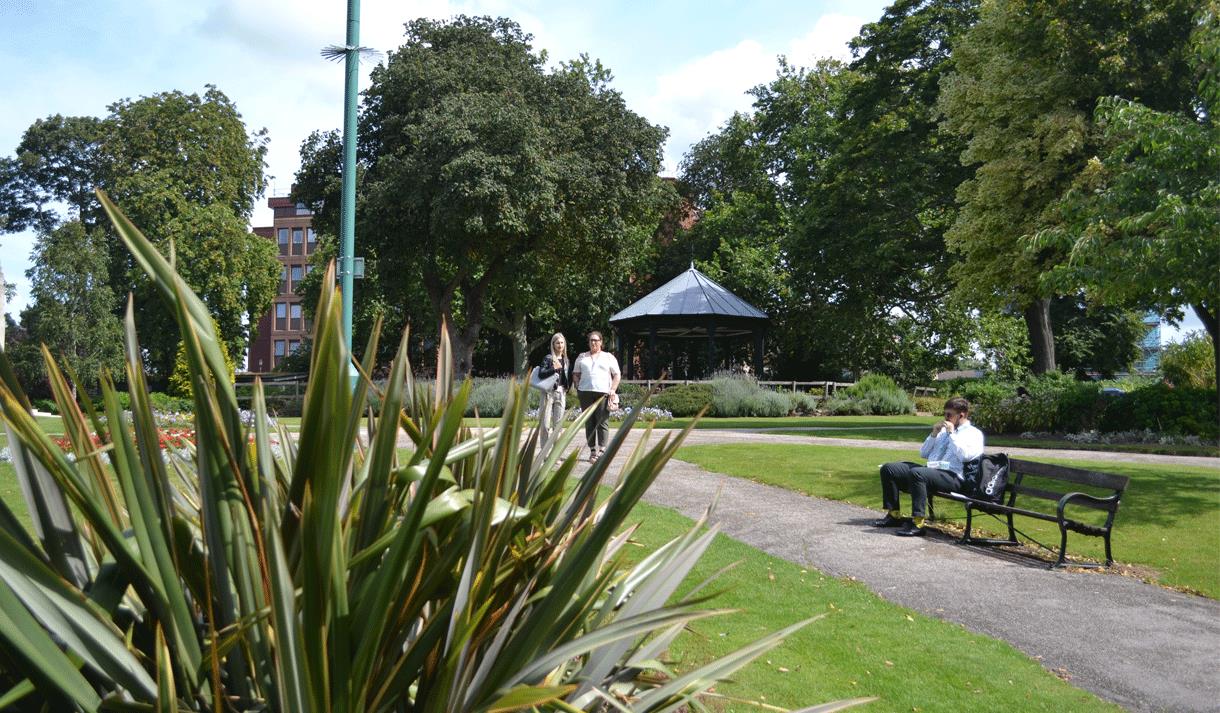 Brenchley Gardens looking towards the bandstand