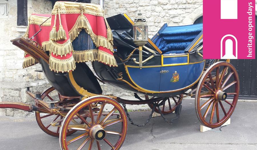 Ceremonial carriage outside the Carriage Museum