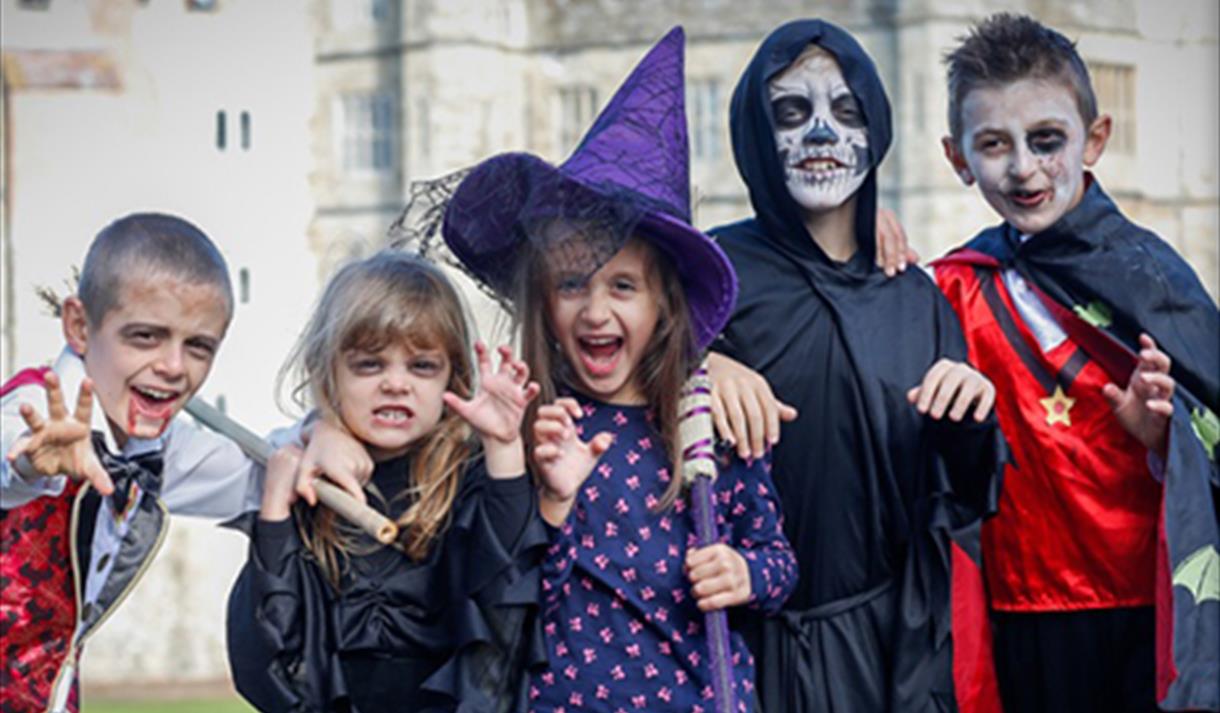 Children at Leeds Castle at Halloween