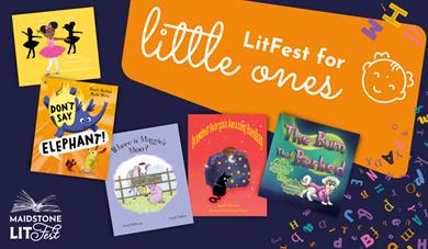 LitFest for Little Ones graphic with books
