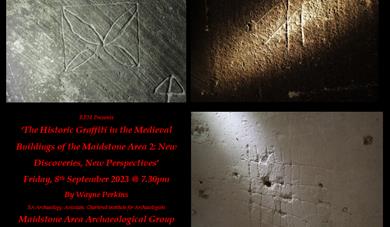 Poster with pictures of Medieval graffiti