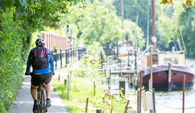 Cyclist on the Towpath