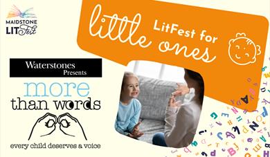 Waterstones presents More Than Words - LitFest Graphic
