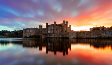 Leeds Castle early morning sunrise.