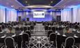 Cabaret style conference room setup at Radisson Blu Hotel Manchester Airport