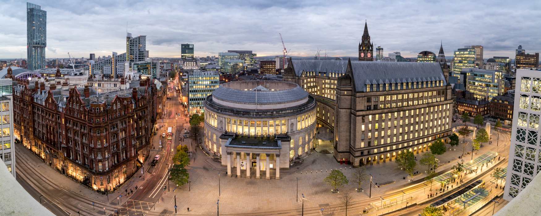 Historic buildings surrounding a city centre square