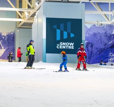 children on snow slope