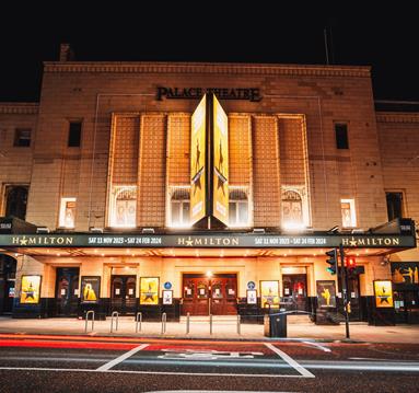 Outside Palace Theatre Manchester