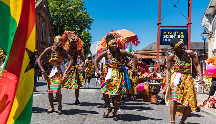 Manchester Day carnival dancers