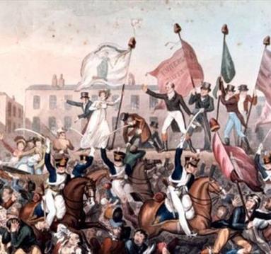 Depiction of Peterloo massacre, Manchester