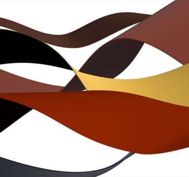 Orange, red and yellow ribbons